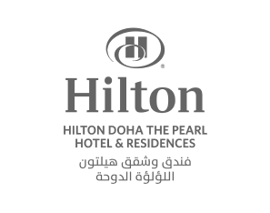 Hilton Doha The Pearl grey logo