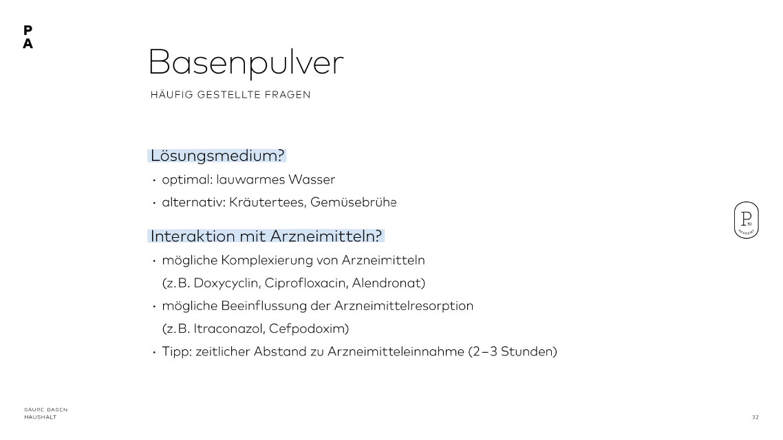 Basenpulver – richtige Anwendung und mögliche Arzneimittelinteraktionen
