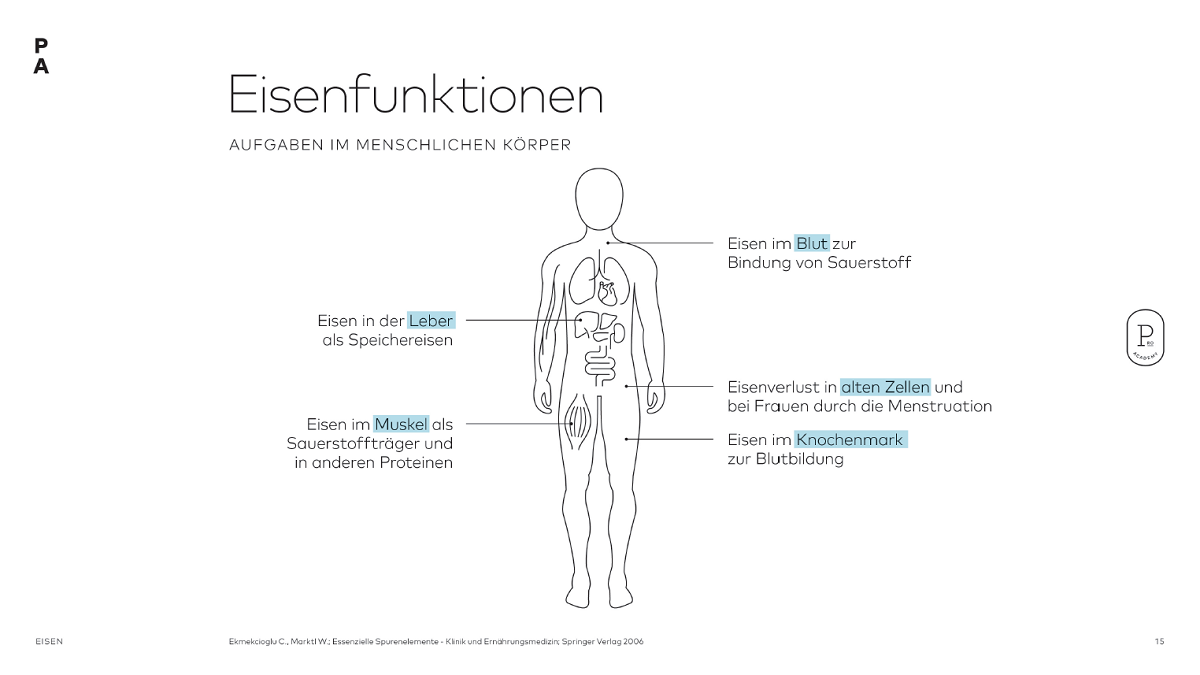 Die Aufgaben von Eisen im menschlichen Körper