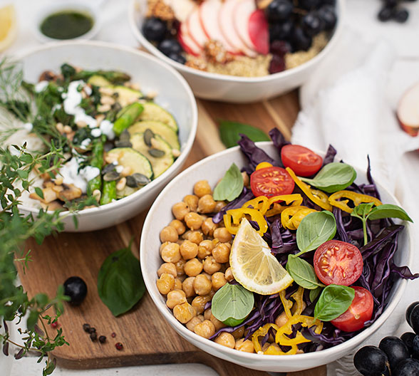 Verschiedene Gemüsegerichte