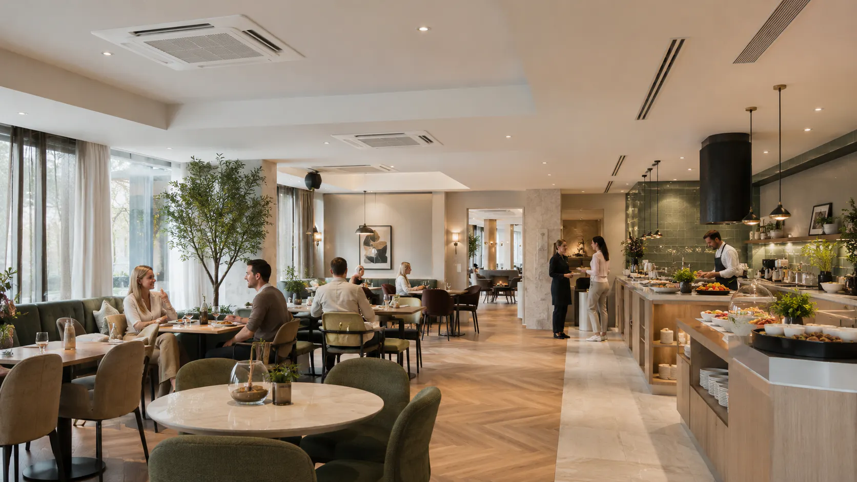Geschikte airconditioningsystemen voor horeca