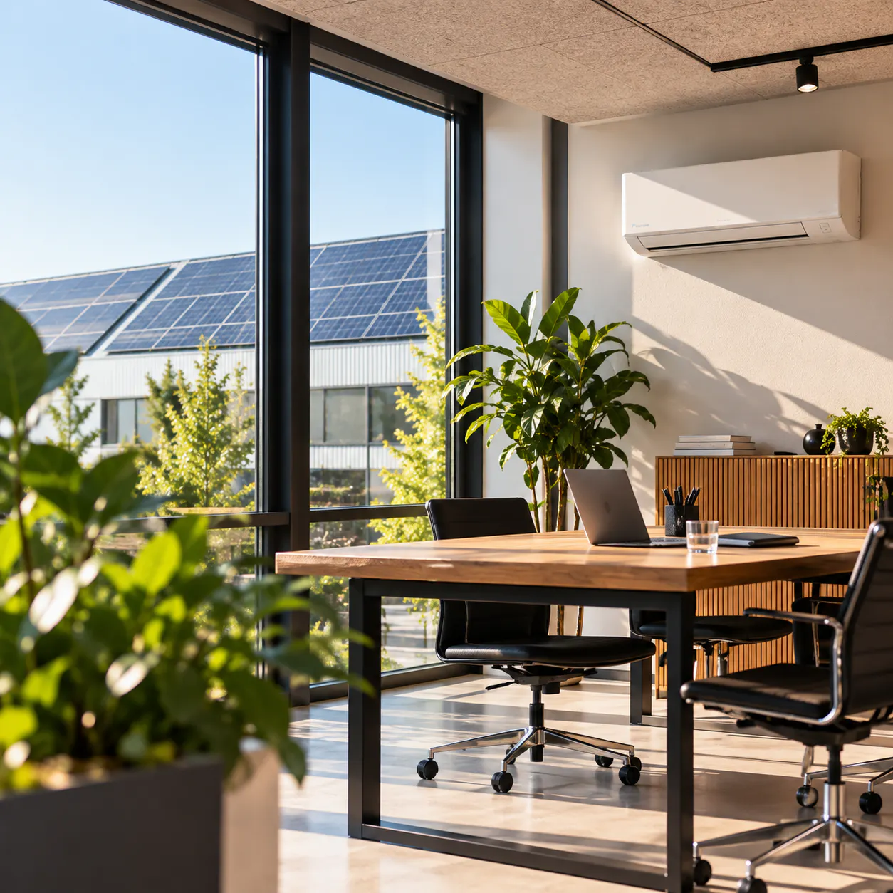 Slim gebruik maken van zonnestroom met een airco