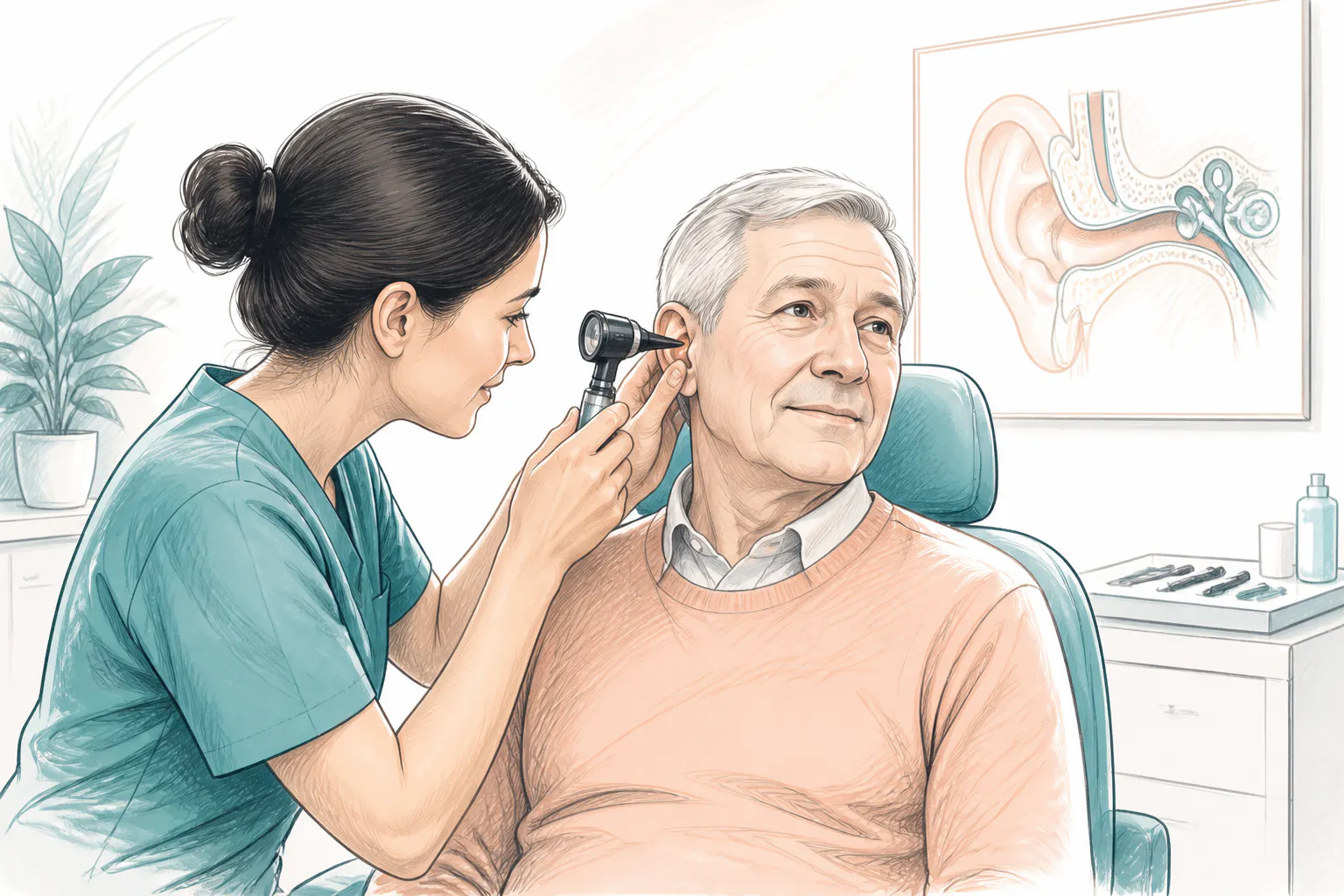 Ear health assessment before choosing an earwax removal method