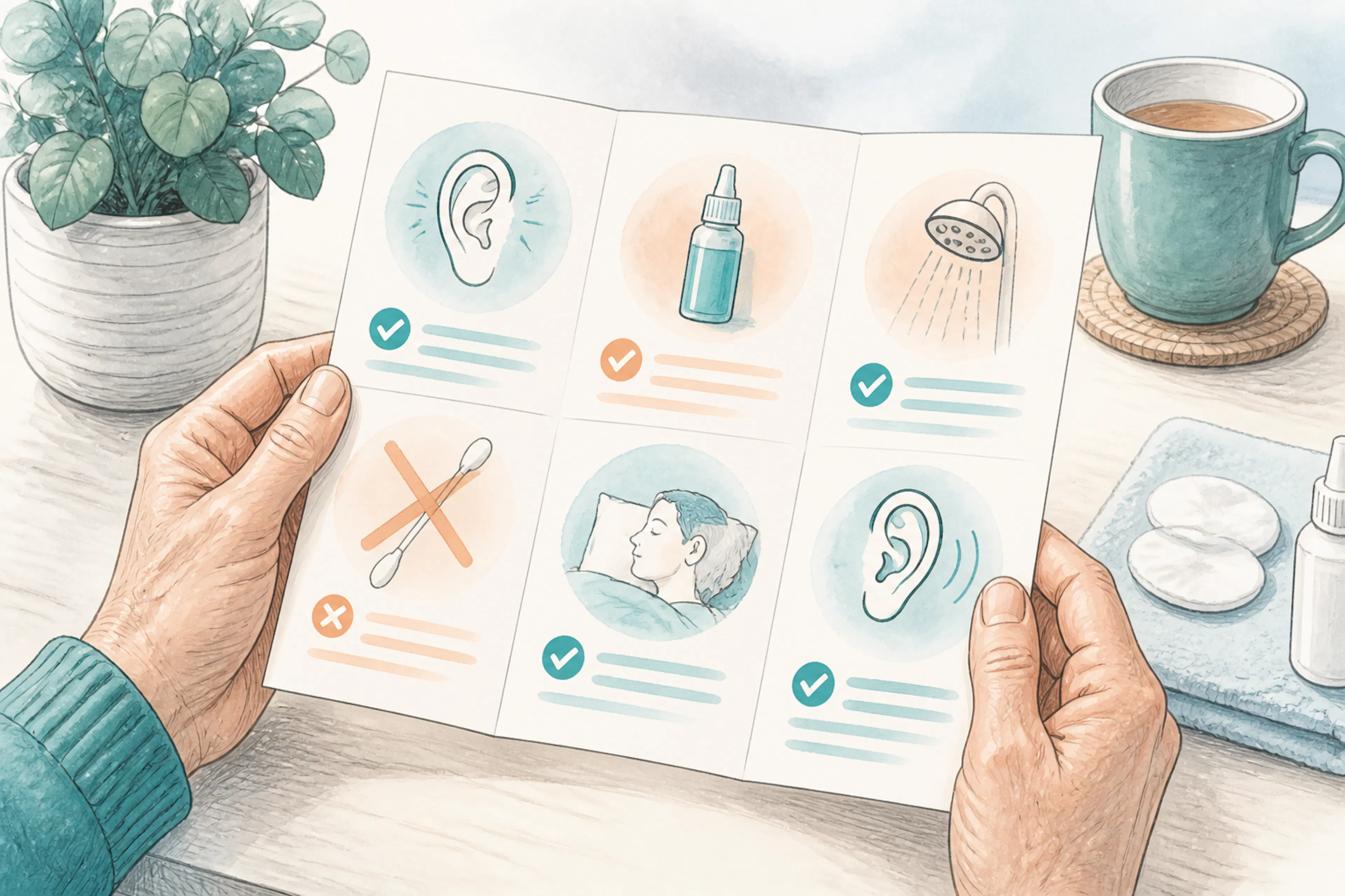 Aftercare advice leaflet for earwax removal patients