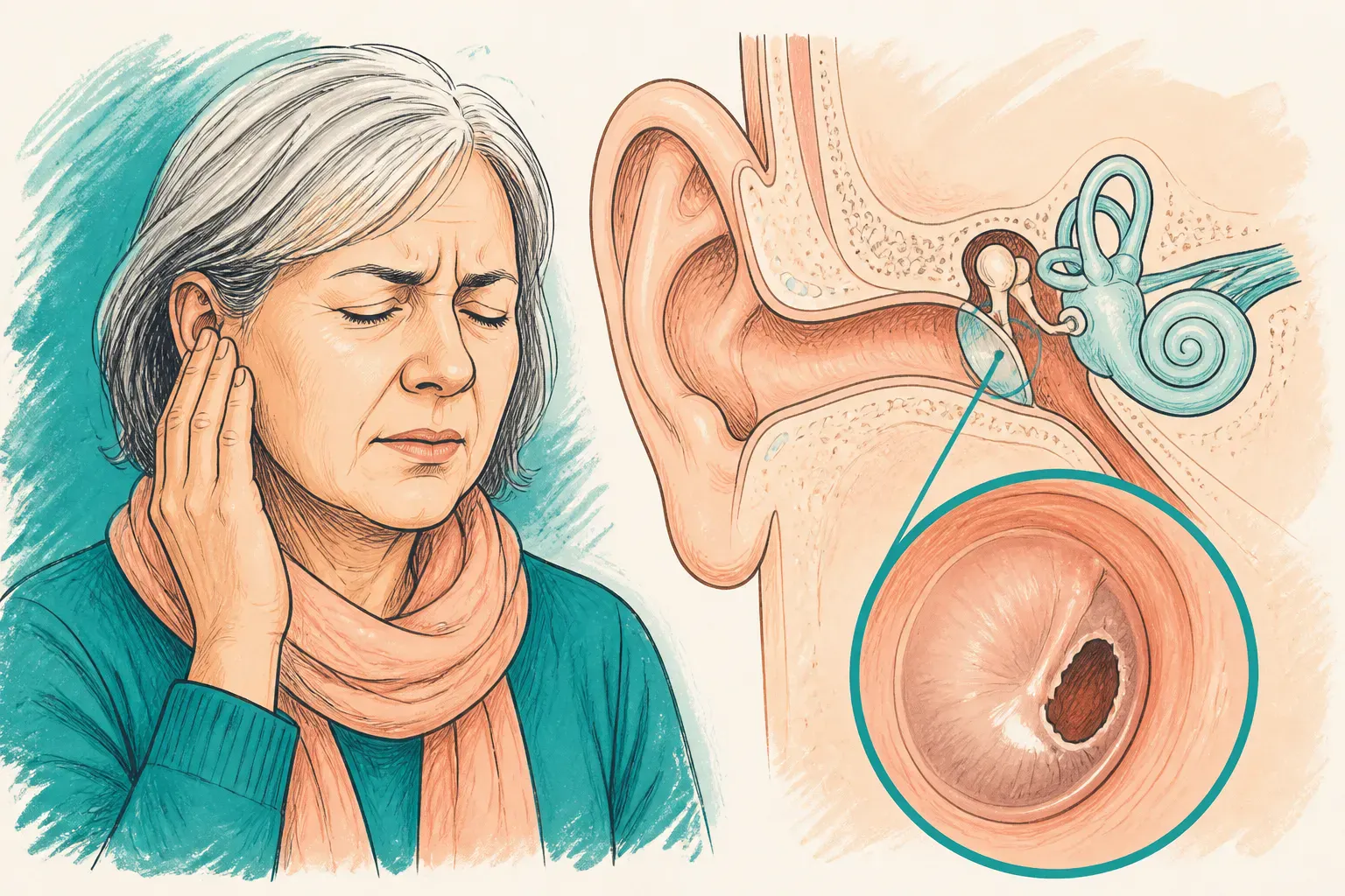 What a perforated eardrum means