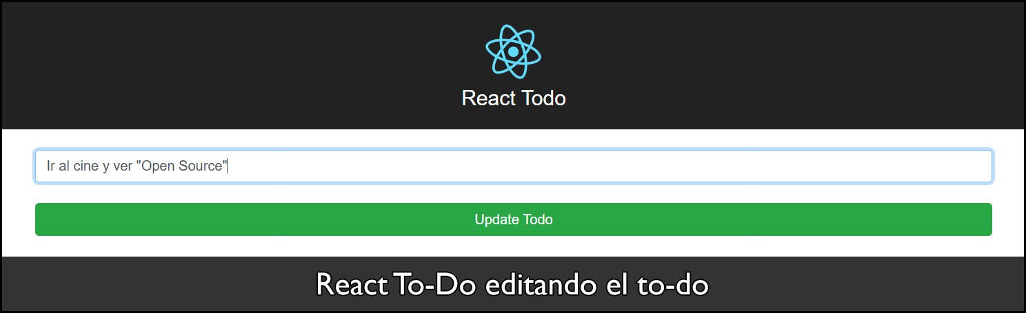 React To-Do editando el to-do