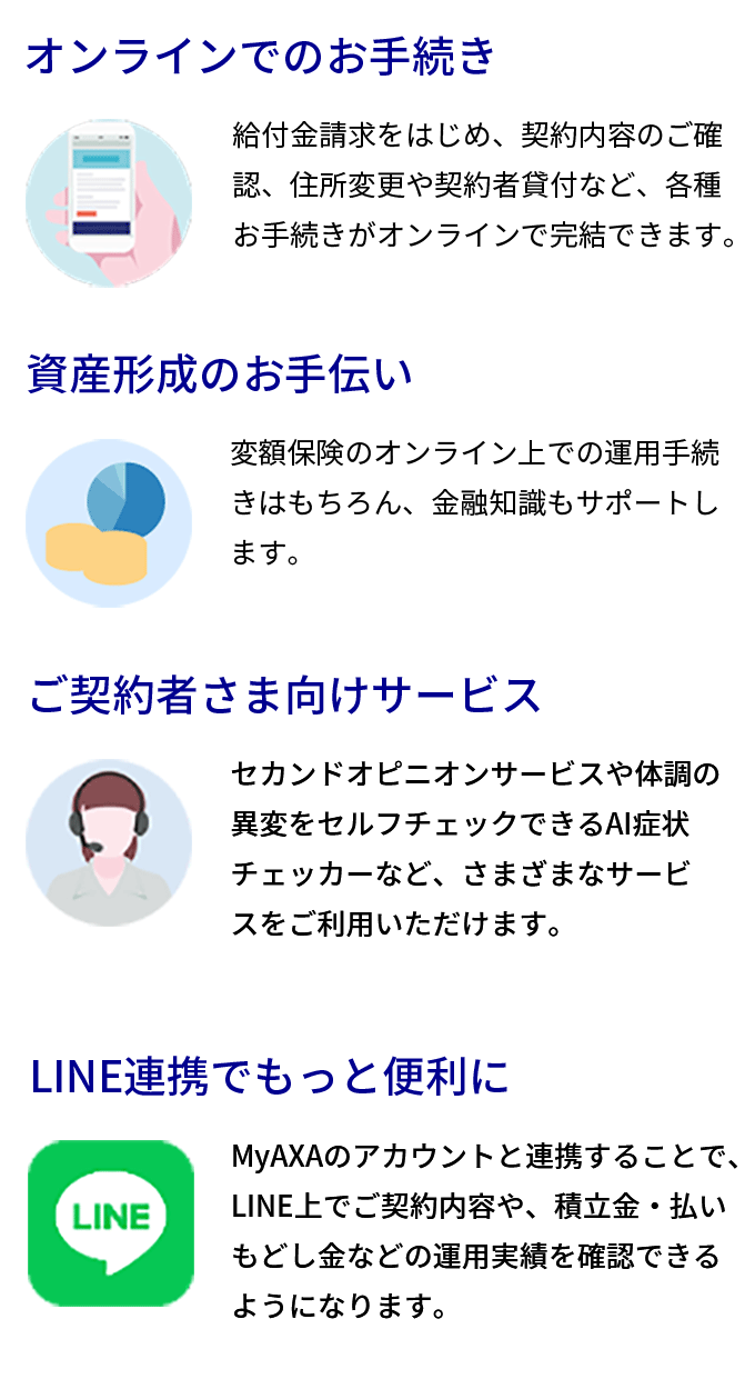 MyAXAでできること