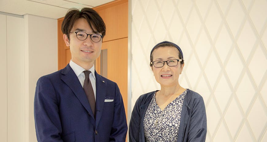 対談インタビューvol.4　社員全員でお客さまを守り続ける　保険の見直し後にがんに罹患、Hさま　エグゼクティブ フィナンシャルプラン アドバイザー、前田智紘