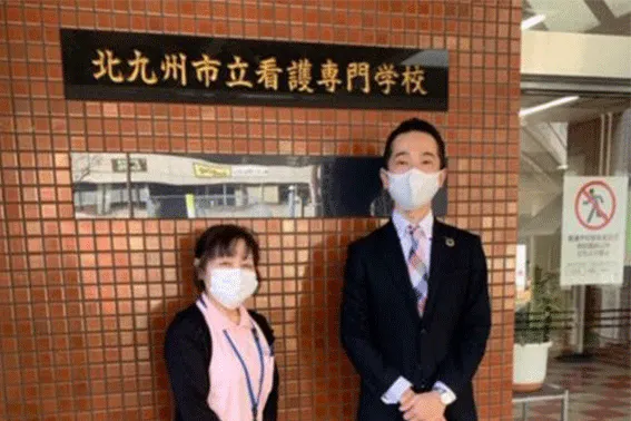  阿比留先生（写真左）と石澤FA（写真右）