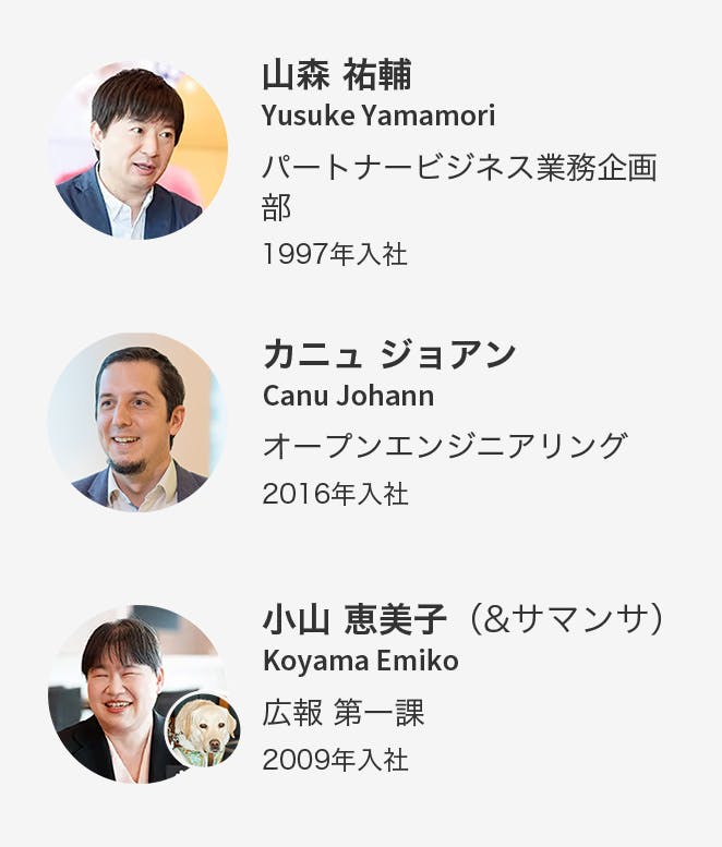 参加者プロフィール 山森 裕輔、カニュ ジョアン、山森 裕輔、カニュ ジョアン、小山恵美子(&サマンサ)