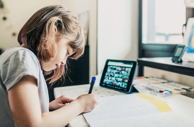 Student at home