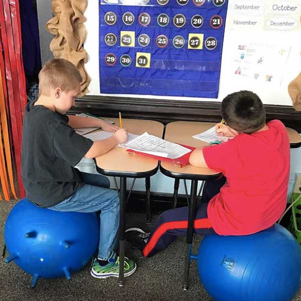 exercise ball flexible seating