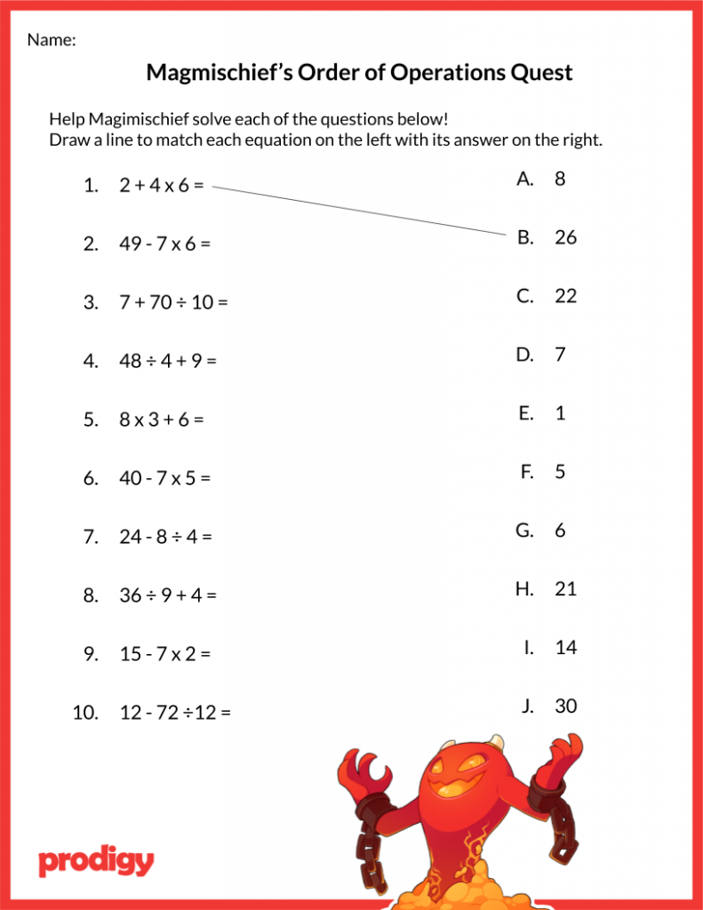 Operations With Integers Worksheet Pdf – E Street Light