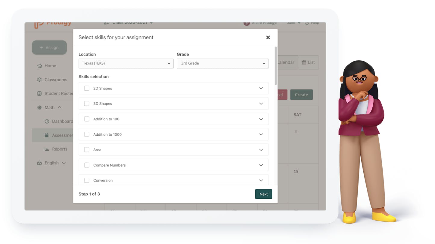 Assessments | Teacher Features | Prodigy Education