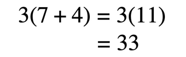 Multiply, or distribute, the outer term to the inner terms.