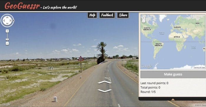 Geoguessr browser game