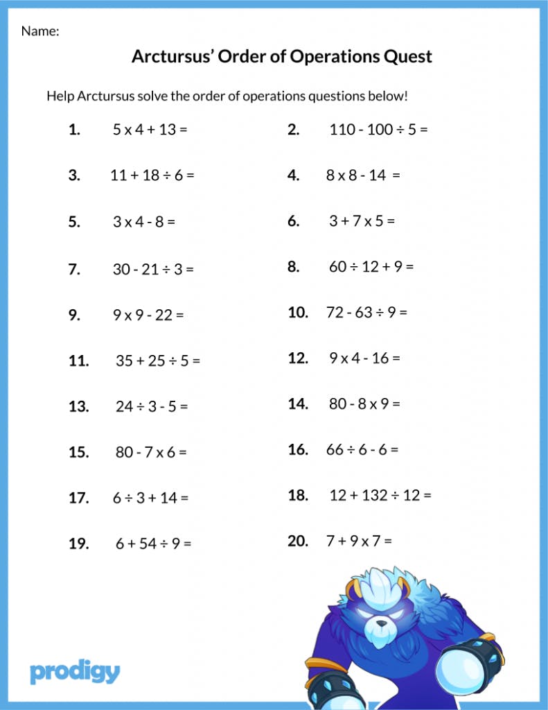Order Of Operations Worksheets With Answer Key Pin On Middle School Math The Answer Keys For