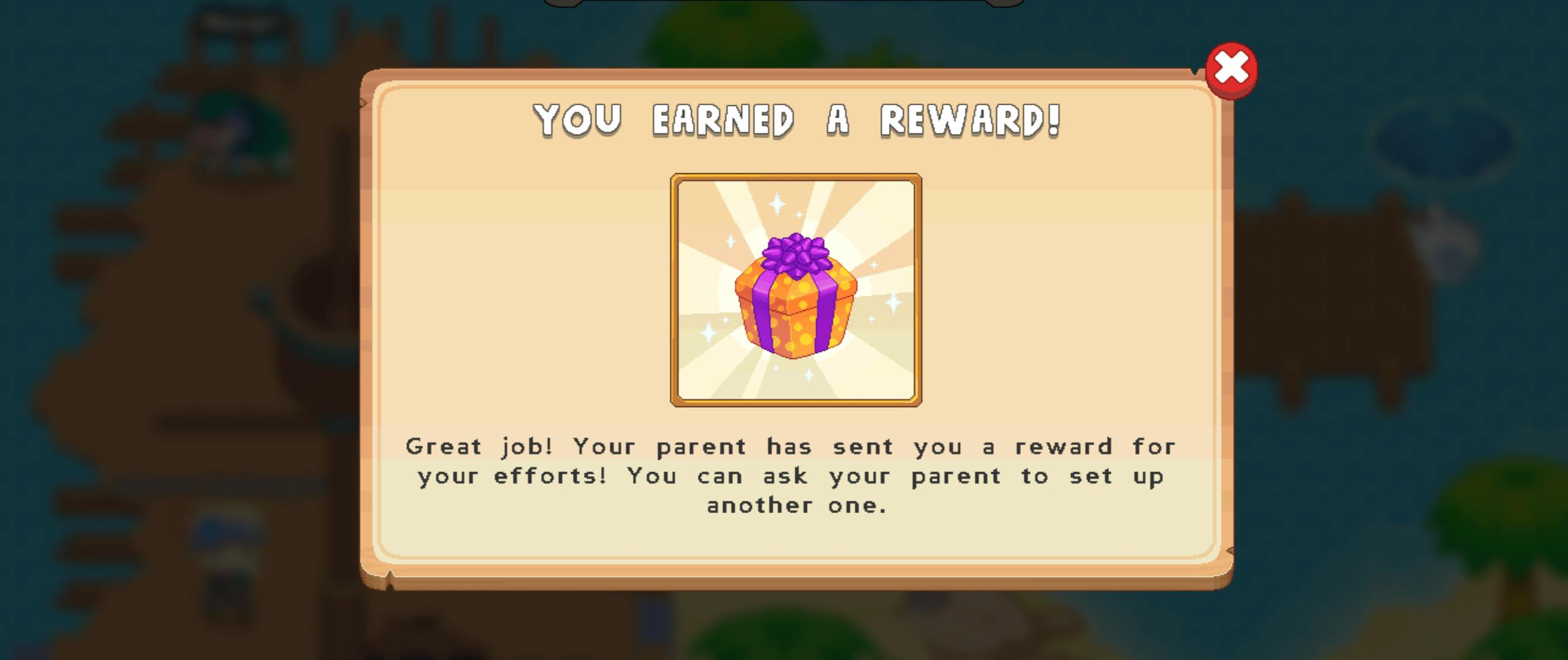 A reward gift box on Prodigy Math.