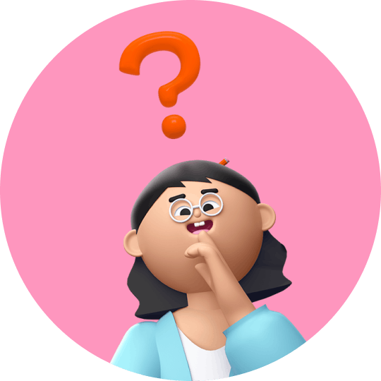 A teacher with a question mark over their head.