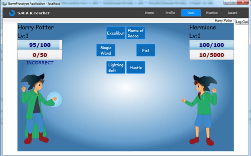 Screenshot of Prodigy Math Game in 2011