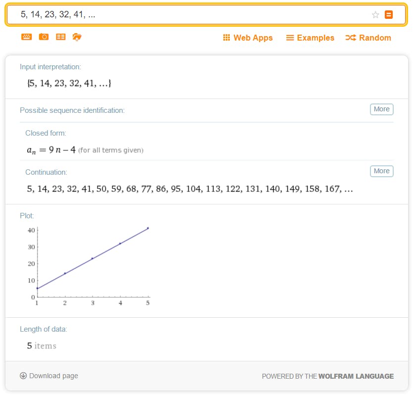 The math website for kids called WolframAlpha Math
