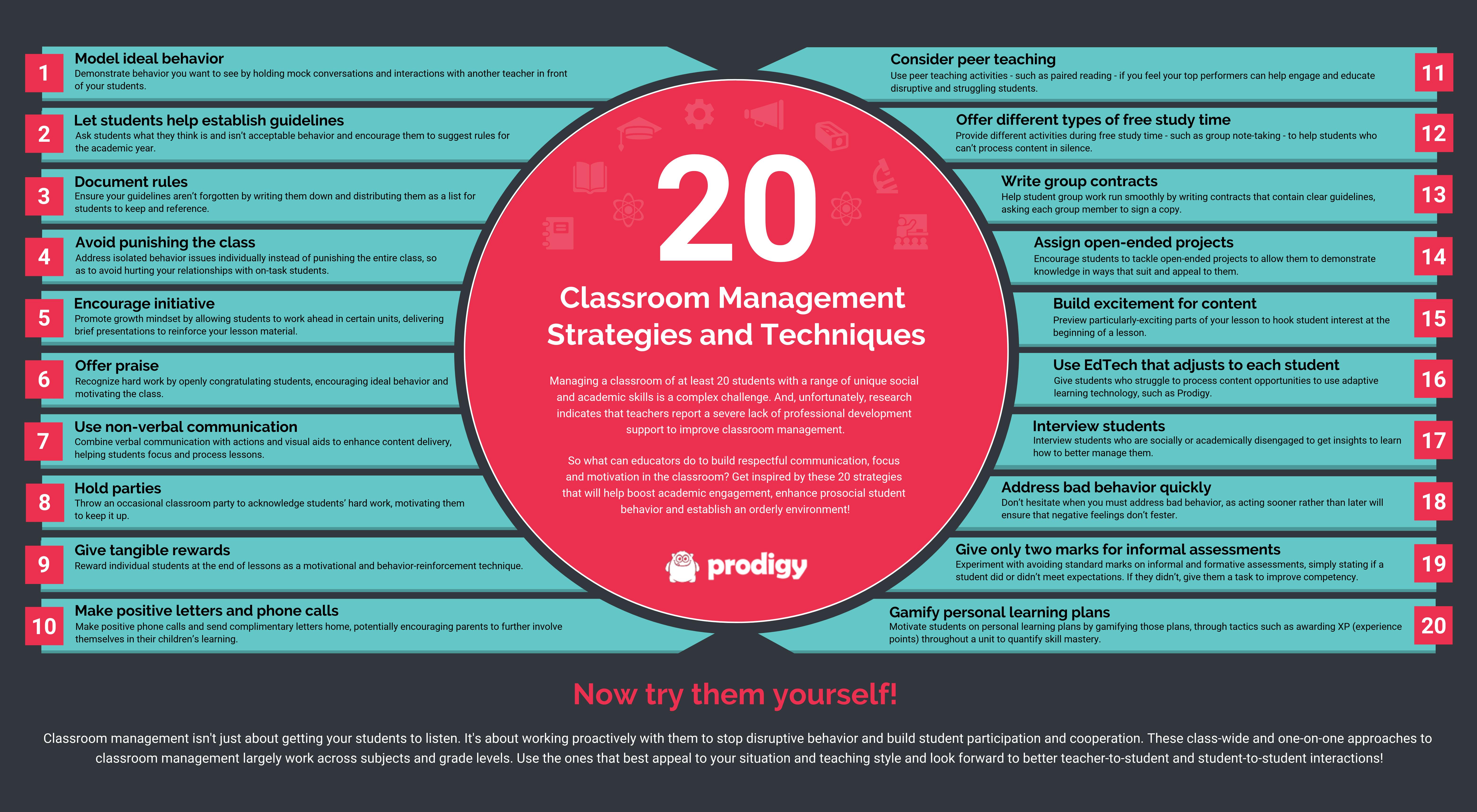 20 classroom management strategies
