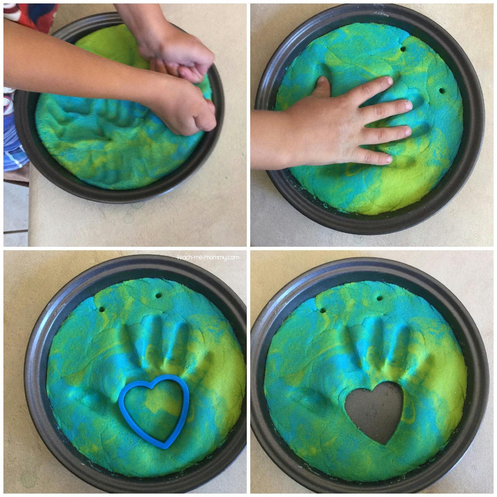 Earth handprint keepsake for Earth Day activities for kids