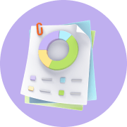 Assessments icon with purple circle.
