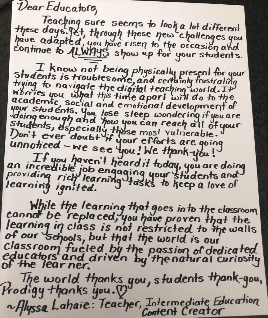 appreciation message essay