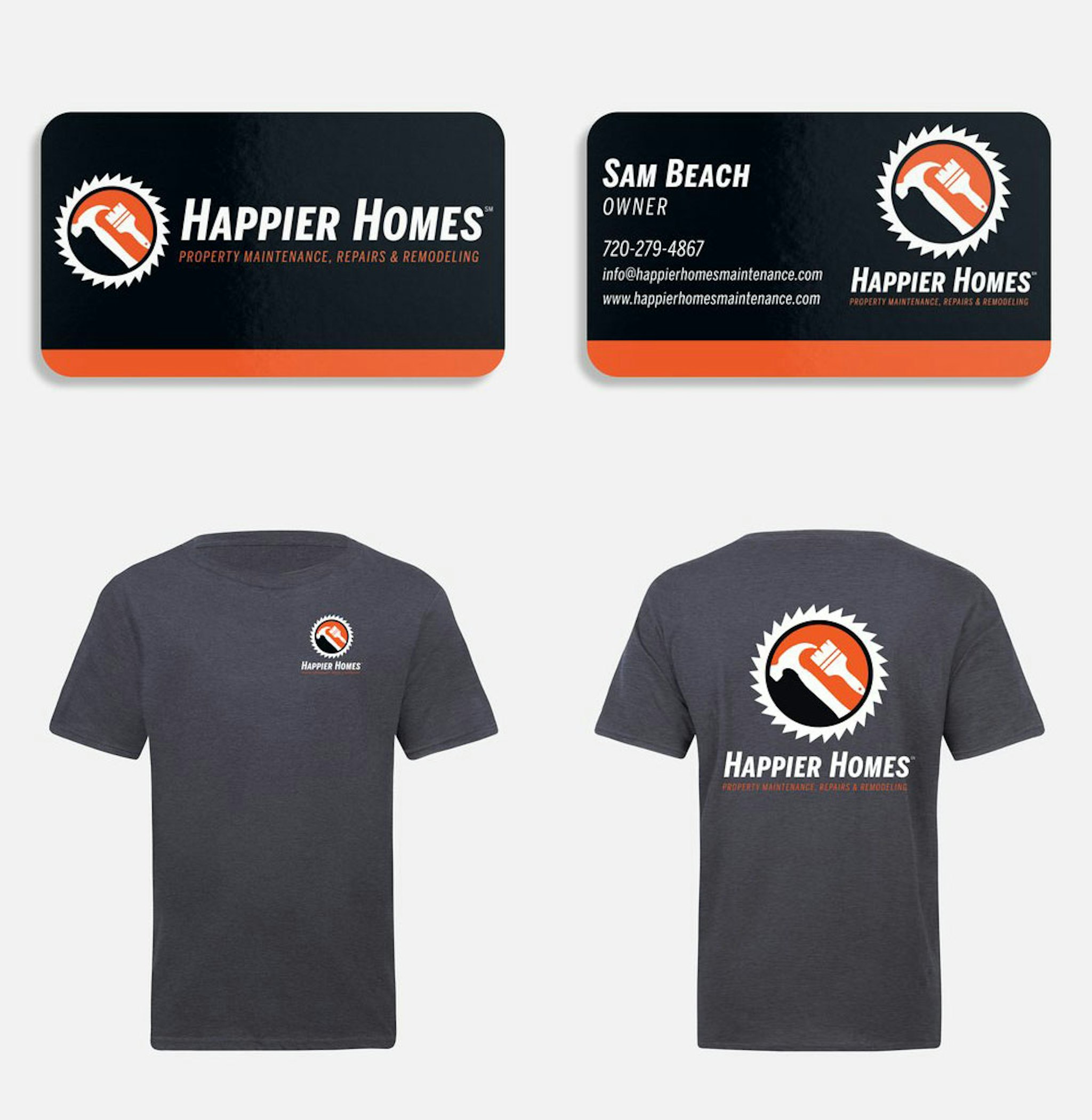 Happier Homes - Cards and T-Shirt Design