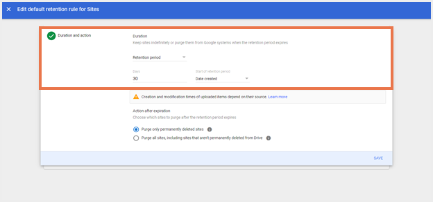 ステップ 3 デフォルトの保持
