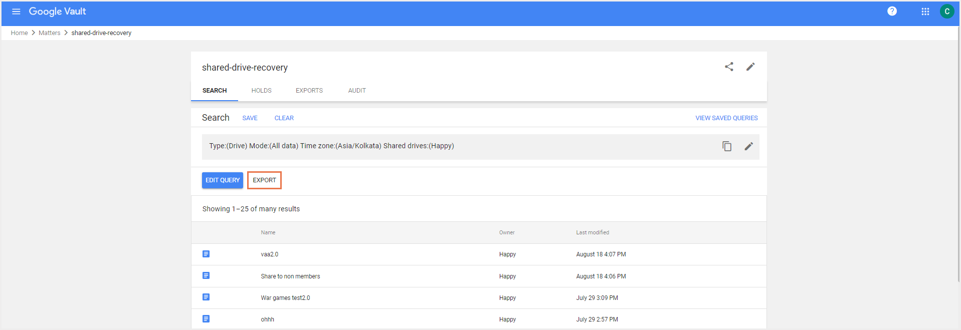 Vaultからデータをエクスポート
