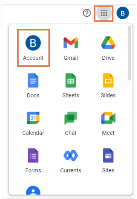 グーグルアカウント