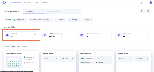 削除されたhubspotの連絡先を復元するsyscloud 2