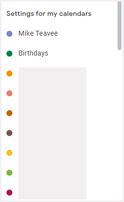 Googleカレンダーを選択