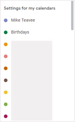 Googleカレンダーを選択