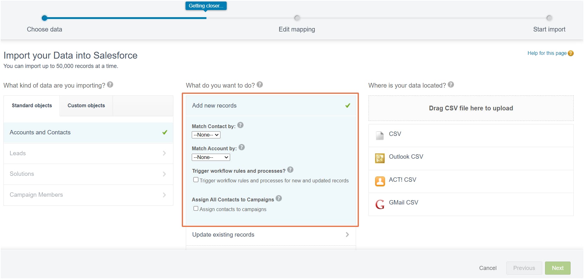 Import Data to Salesforce