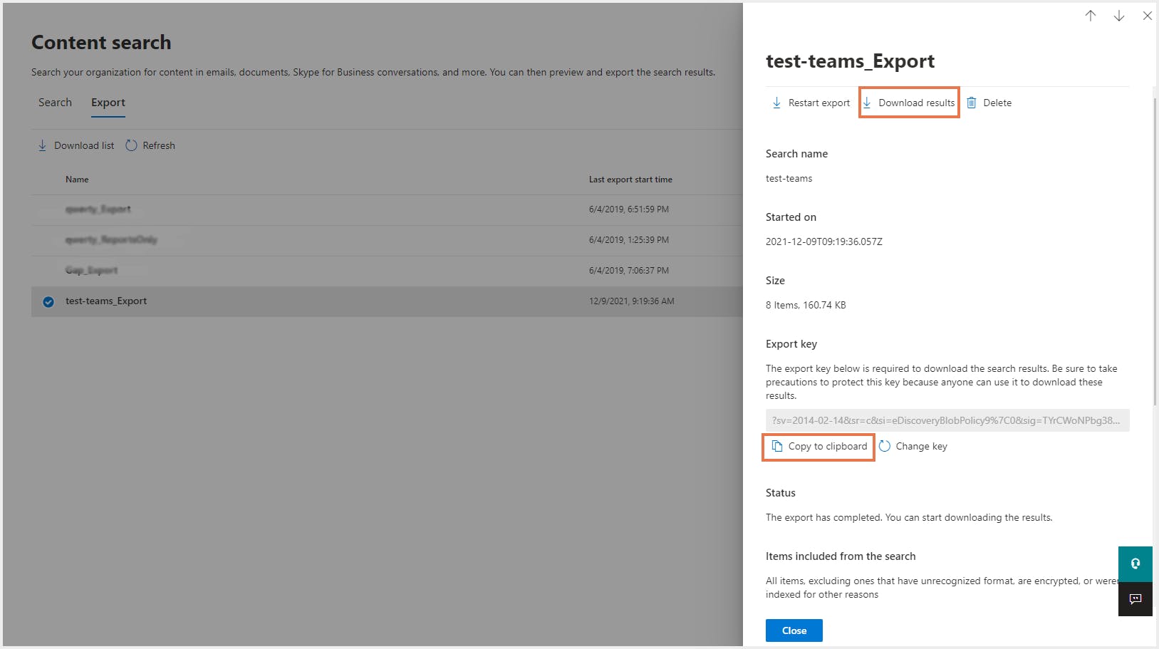 コピーエクスポートキー