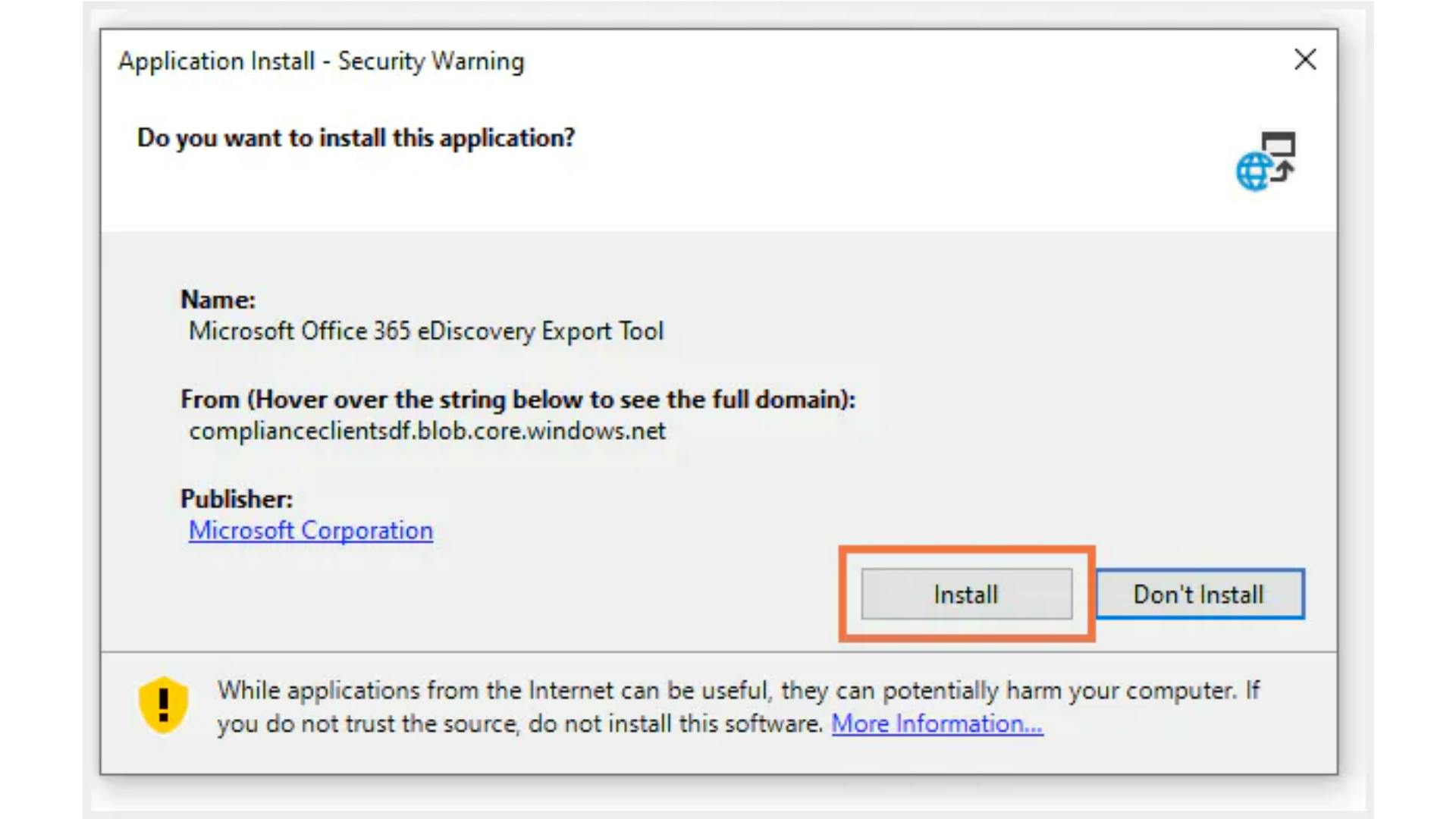 eDiscoveryエクスポートツール
