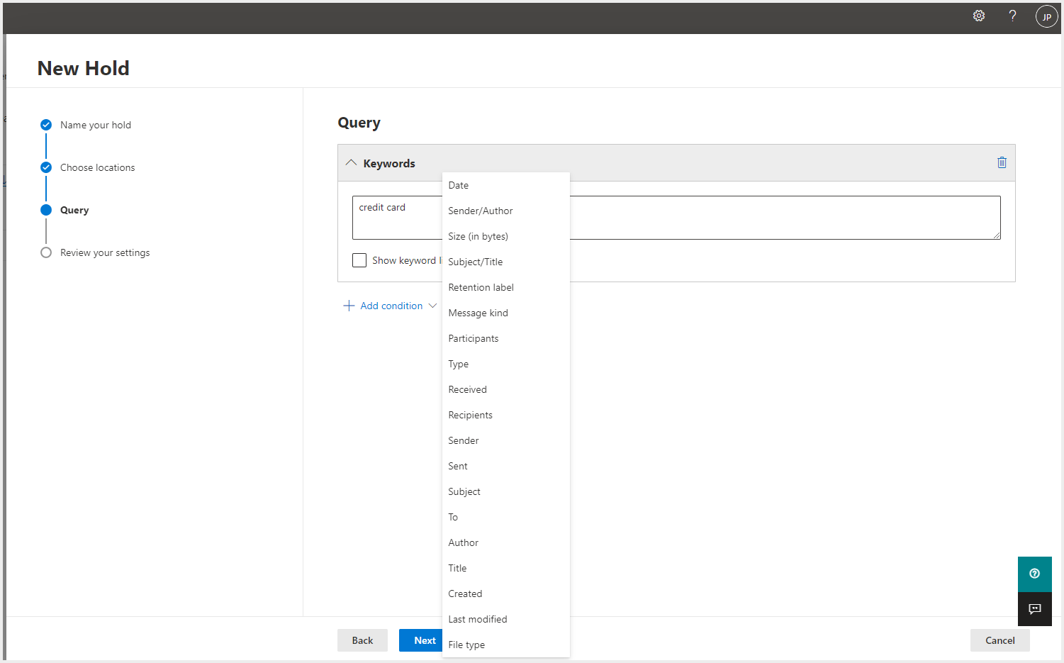 eディスカバリーホールドの中核条件