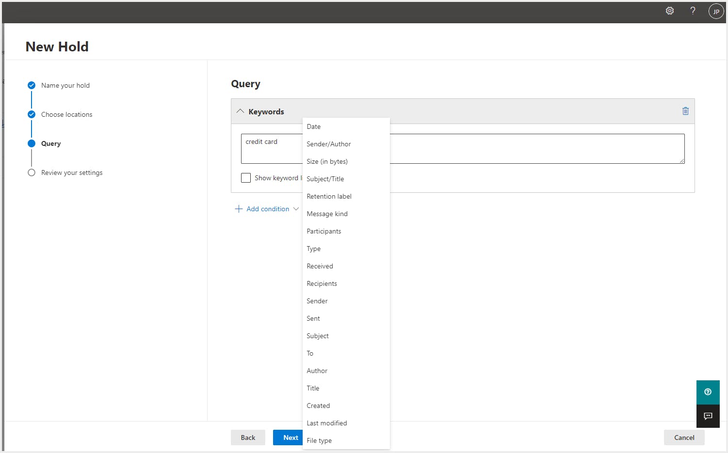 eディスカバリーホールドの中核条件