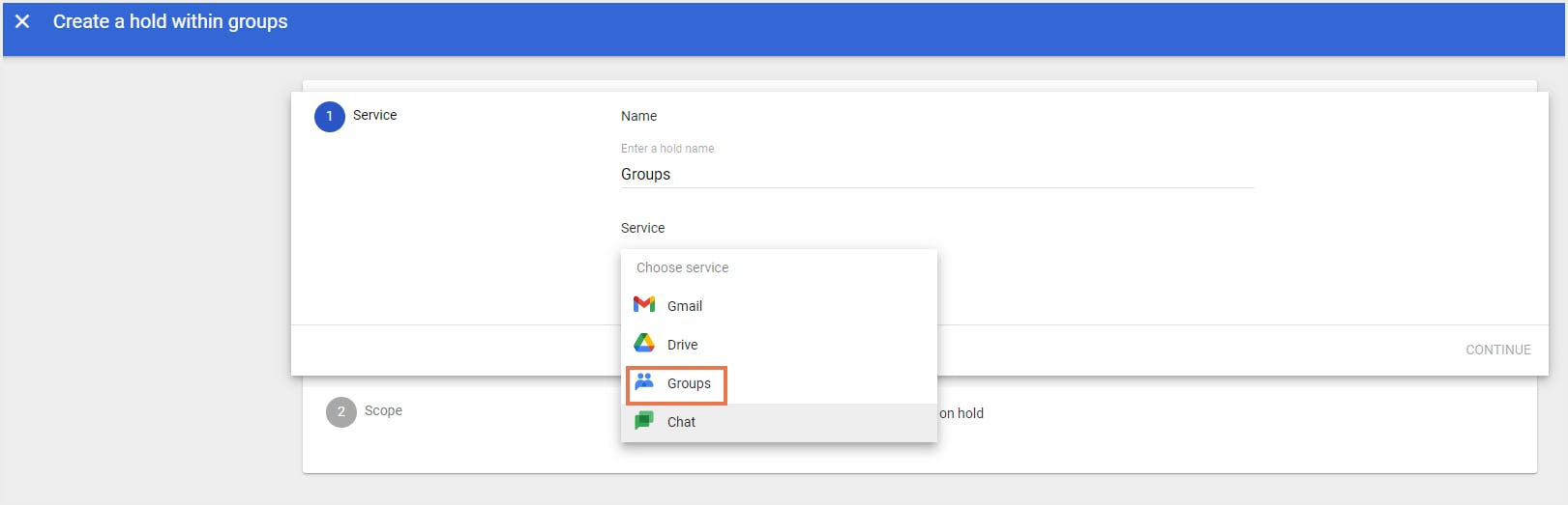 グループ内での保持