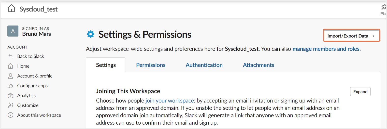 データのインポート/エクスポート