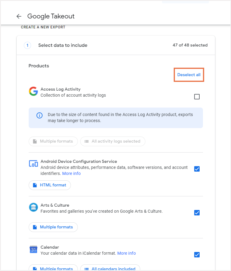 Takeoutを使ってGoogleチャットをダウンロード