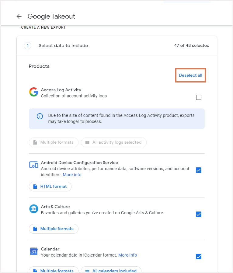 Takeoutを使ってGoogleチャットをダウンロード