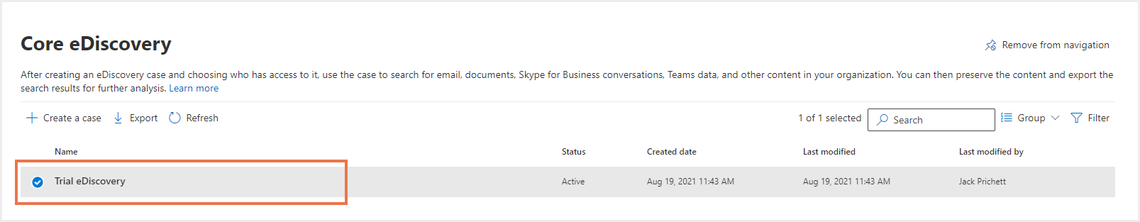eディスカバリーのコアケース