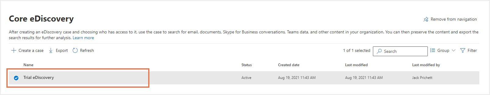 eディスカバリーのコアケース