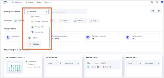削除されたhubspotの連絡先を復元する syscloud 1