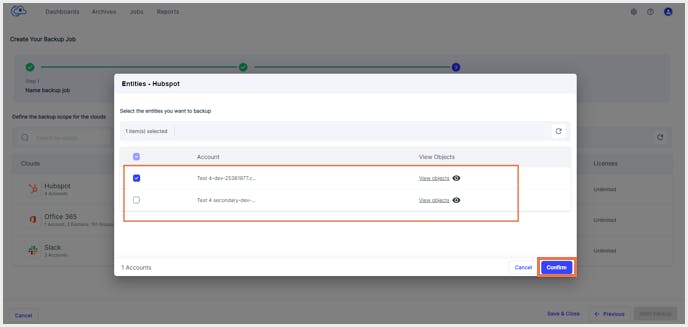 エンティティを選択