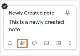 Share Google Keep note with another user